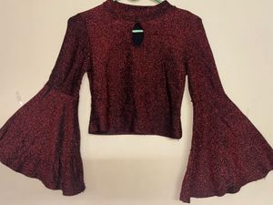 Sparkly Bell Full Sleeve CropTop