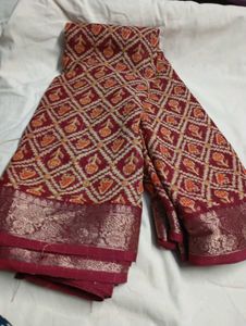 used Elegant Maroon joint Saree