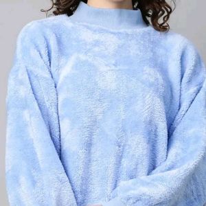 Cozy Blue Plush Top