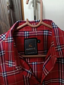 Red Shirt With Checks...XL Size