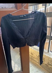 Shein Black Knit Cardigan