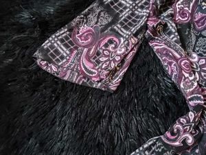 Y2k Checkered Paisley Mesh Embroided Kurti