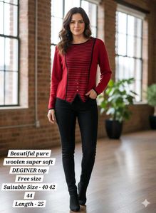 Designer Woolen Top - Elegant Style