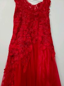 Elegant Red Ethnic Gown