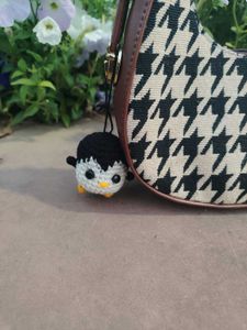 Crochet Penguin Bag Charm