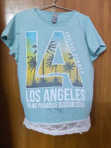Sea Green Colour Tshirt