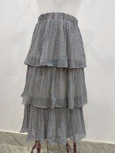 Tiered Midi Skirt
