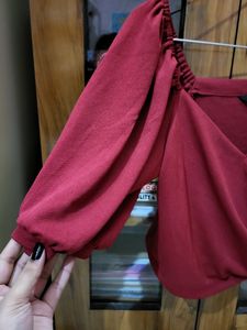 Sexy Maroon Crop Top