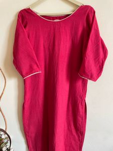 Red Cotton Kurta