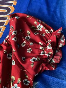 Red Floral Dress
