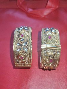 Gold-toned Indian Bangles (Set of 2)