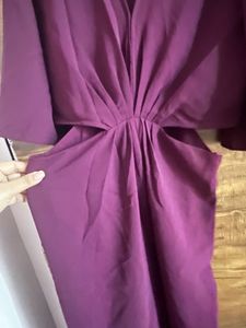 Zara Cut Out Jumpsuit- Aubergine