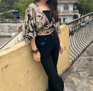 Stylish Animal Print Crop Top