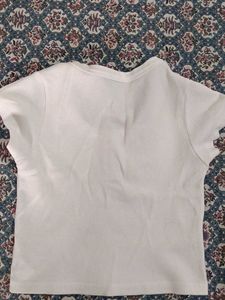 White Ribbed Crop Top