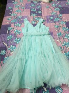Elegant Aqua Tulle Dress for women