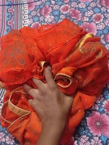 Saree Georgette Orange