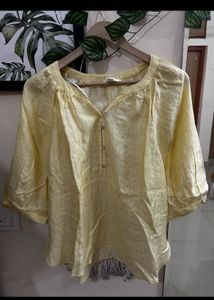 H&amp;M Yellow Button-Up Blouse