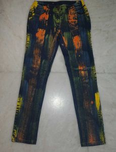 Cool Unisex Mutlicolor Denim Jeans