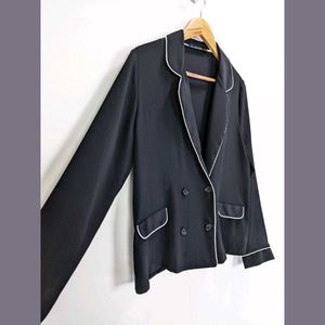 ZARA Size XS Womens Contrast Black White Blazer