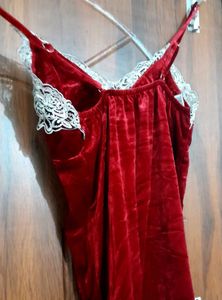 Red Velvet Lace Lingerie
