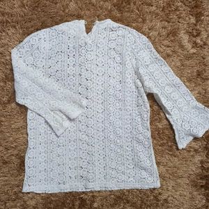 Elegant White Lace Top