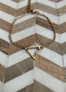 Golden Triangle Bracelet- Unused, New, Freesize, Adjustable