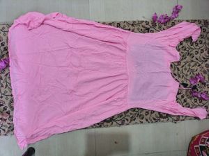 Pink Embroidered Detail Dress