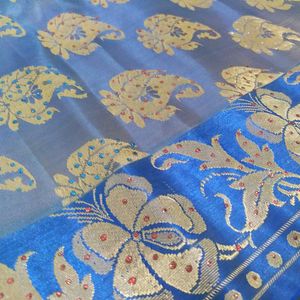 Yellow Tanchoi Silk Saree