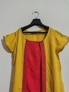 Printed Straight Layered Kurtha