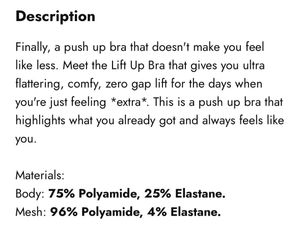 Elegant Push-Up Bra With Mesh Design