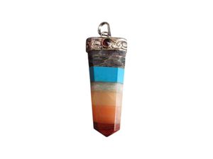 Chakra Flat Pendant Crystal Healing Gemstone
