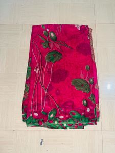 New and Soft Pink Floral Sareeee