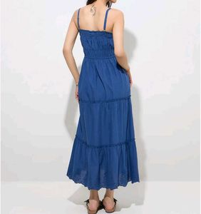 Bombay Paisley Blue Tiered Maxi Dress