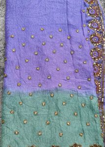 Elegant Purple hend work Saree