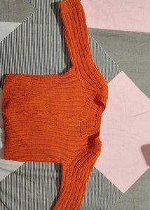 Knitted Brownhandmade Pullover