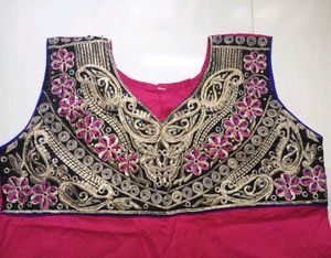 Pink Anarkali Top.🍒🌸
