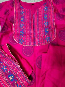 Pink Kurta Set - Pant And Beautiful Kurt