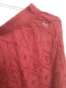 Cherry Coloured Dark Plazzo