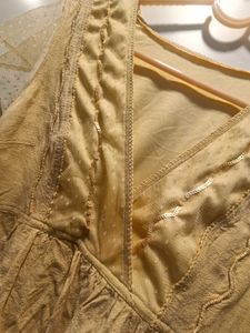 Peplum Top with Sheer Sleeves