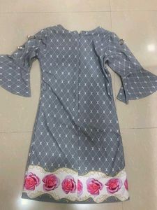 Elegant Grey Kurti Style Gown 🎊