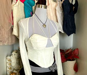 Sheer Bustier Corset Top