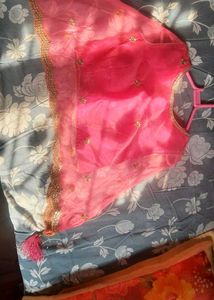 beautiful bright pink cape blouse
