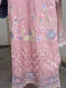 Pakistani Pink Embroidered Kurta Set