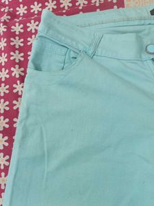 Light Blue Casual Pants
