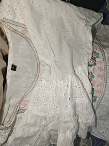 White Embroidered Mini Dress