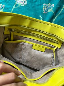 Authentic Michael Kors Lime Yellow Tote Bag