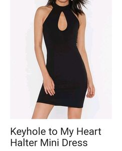 Black Bodycon V-neck Dress