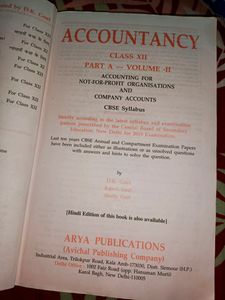 Accountancy Class 12th , Part A Vol 2