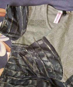 Casual Gray Tunic Top