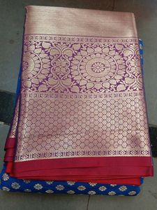 Royal Blue Brocade Fabric